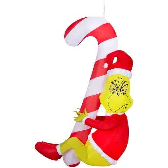 4.5ft. Airblown® Inflatable Christmas Hanging Grinch with Candy Cane